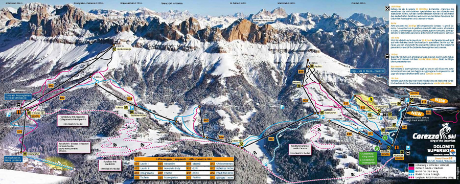 Mappa piste sci Carezza-Costalunga